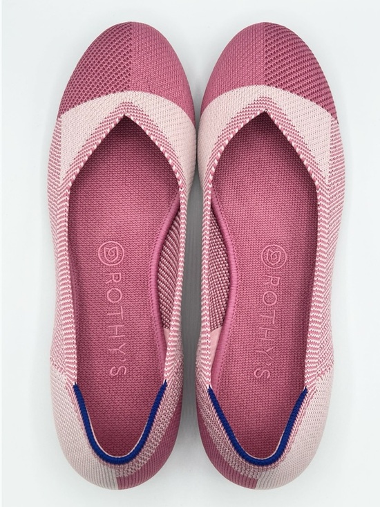 Rothy's Shoes - Rothy's Pink Captoe Flats Breast Cancer Awareness Retired NEW S-541 Sz 12